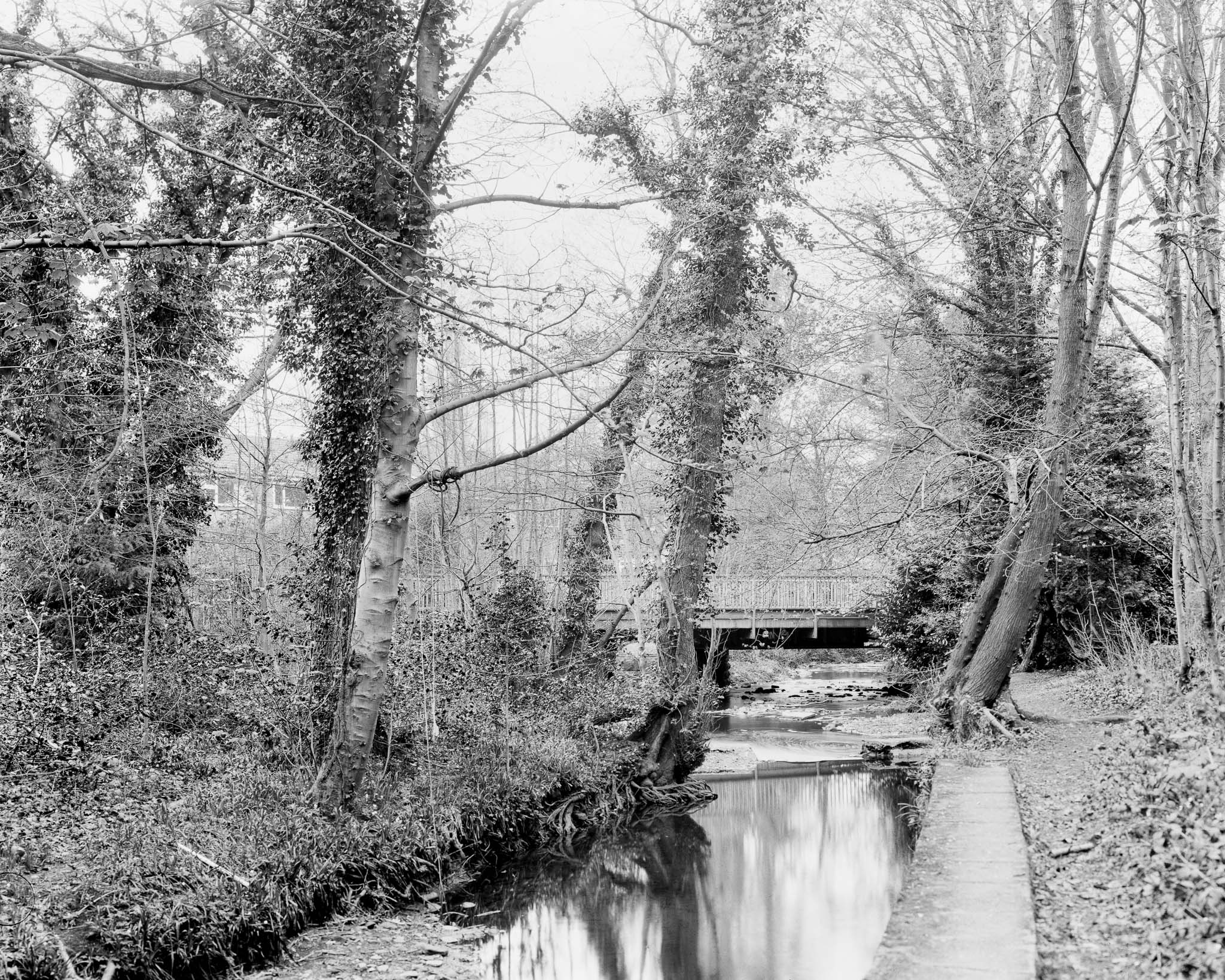 Black and White Photograph of The River Sheaf, Sheffield by Jonny Sutton, 2022